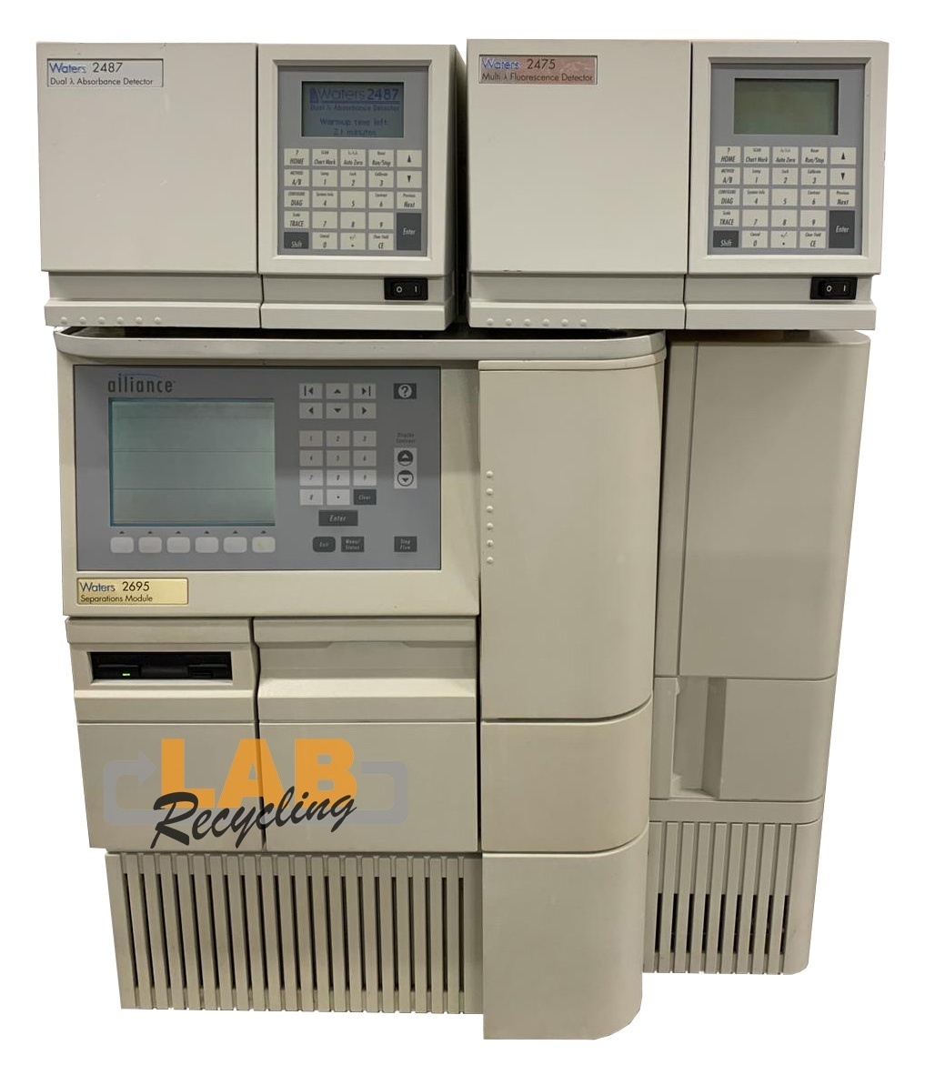 Hoofdafbeelding Waters Alliance 2695 HPLC Systeem + 2487 UV-Vis Detector + 2475 Multi λ Fluorescence Detector